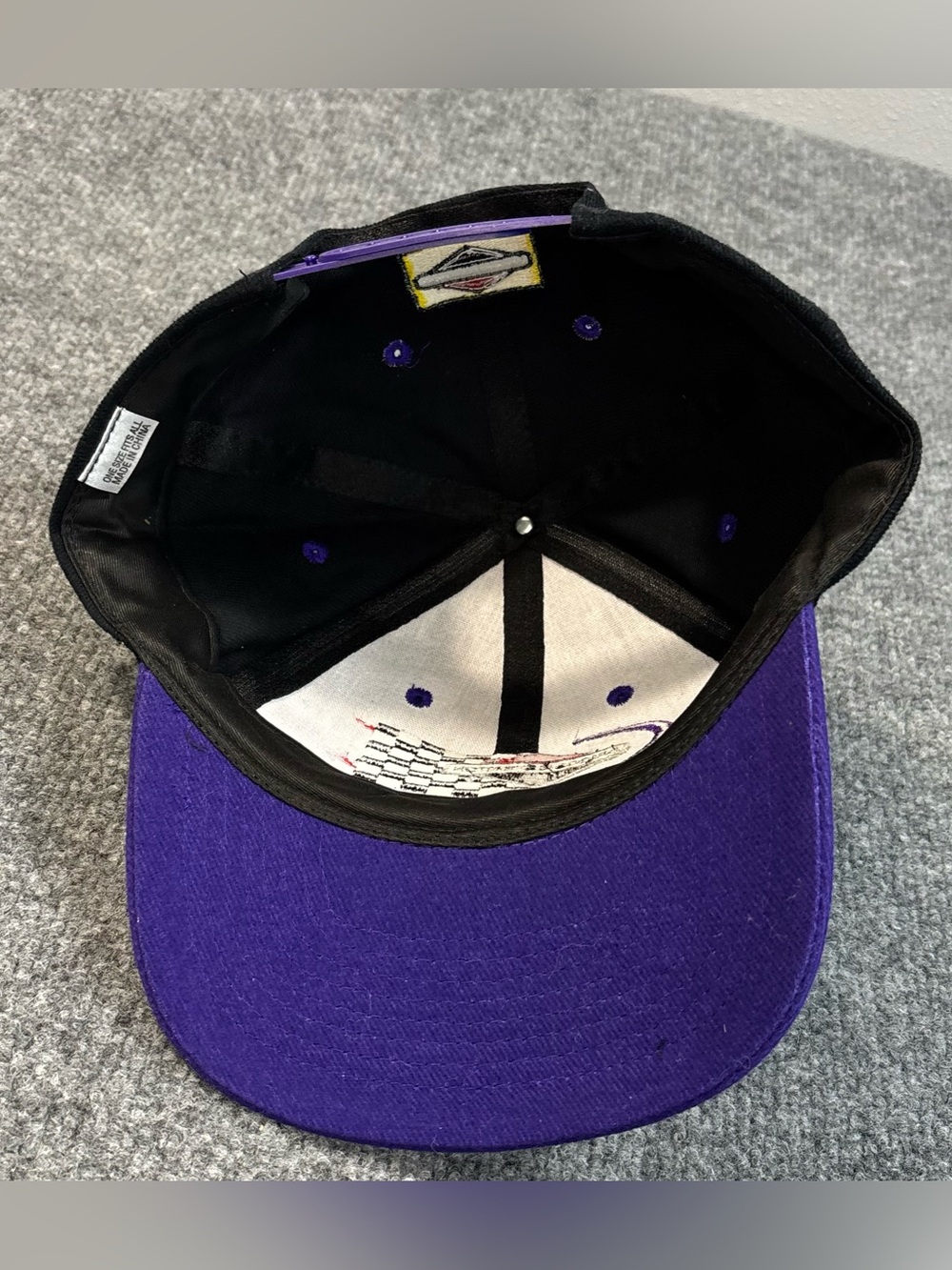 Briggs & Stratton Motorsports Hat Vintage Snapback Cap Black Purple Racing 90s - Picture 12 of 13